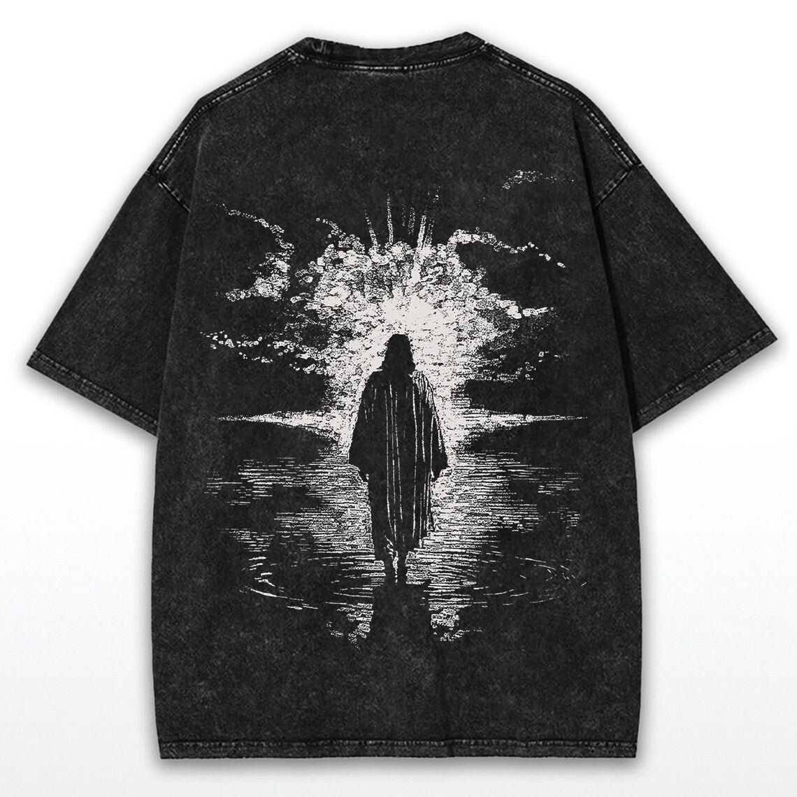 Walking on Water Christian Washed T-Shirt