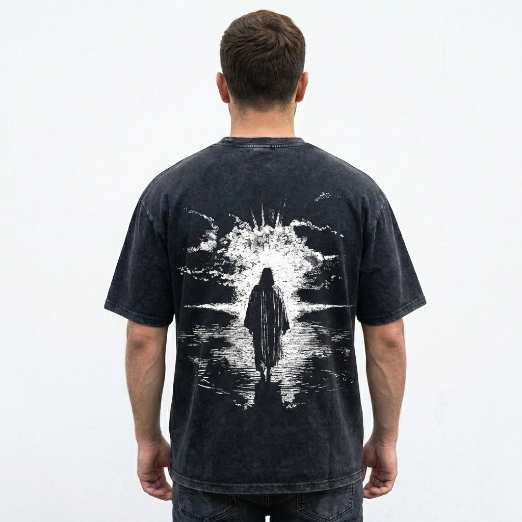 Walking on Water Christian Washed T-Shirt
